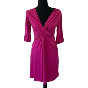 EUC HALÉ BOB CROSS FRONT Pink Wrap Dress SIZE SMALL